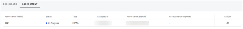 Assessment tab